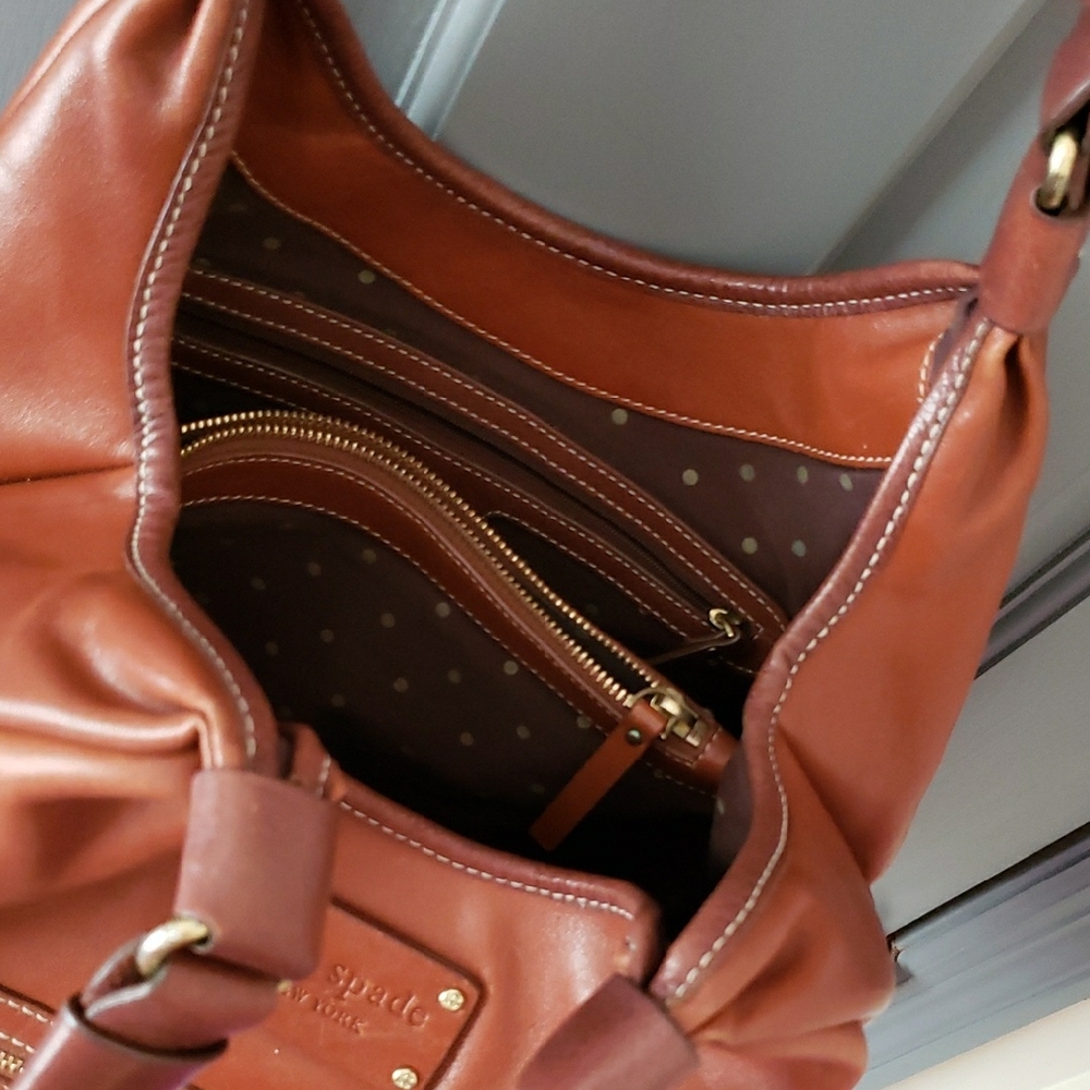 Kate Spade Carla* Brown Leather Hobo/Satchel ⁰ - Picture 10 of 12
